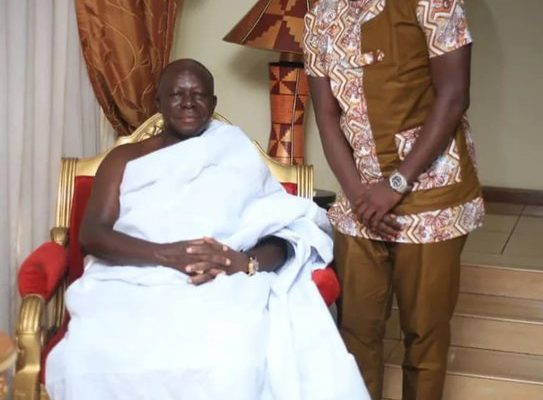 Gyan paid a courtesy call on the Asantehene