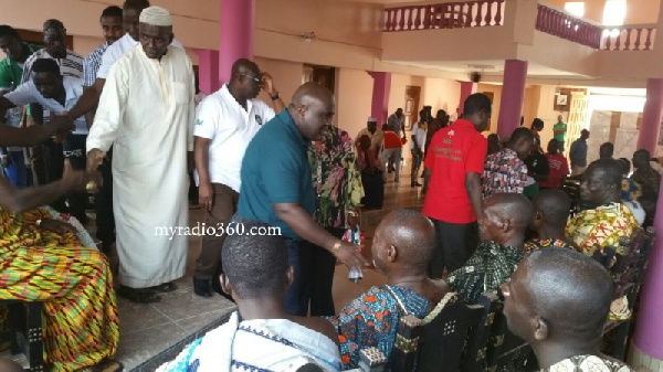 Chief of Staff Julius Kwesi Debrah calls on Kwahu Traditional Council.