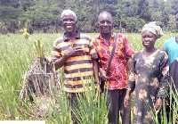 Some of the farmers who were awarded at the 34th National Farmers' Day celebration in Mpohor