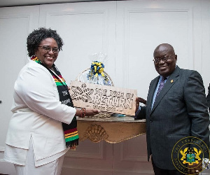 President Akufo-Addo and Prime Minister of Barbados, Mia Mottley