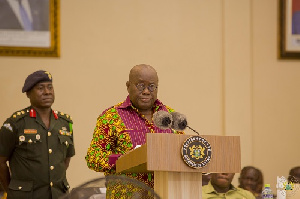 President Akufo-Addo speaking at the Armed Forces durbar