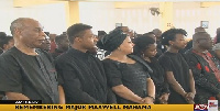 Family of Major Mhama at the memorial service