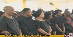 Family of Major Mhama at the memorial service