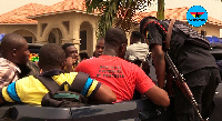 Some arrested demonstrators being transported to the police station