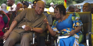 NDC Flagbearer, John Dramani Mahama and his vice, Jane Naana Opoku-Agyemang