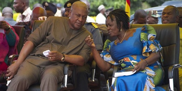 NDC Flagbearer, John Dramani Mahama and his vice, Jane Naana Opoku-Agyemang