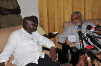 File photo: Akufo-Addo (left) and Former President Rawlings