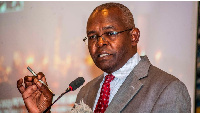 Central Bank of Kenya Governor Dr Kamau Thugge speaks during a press briefing