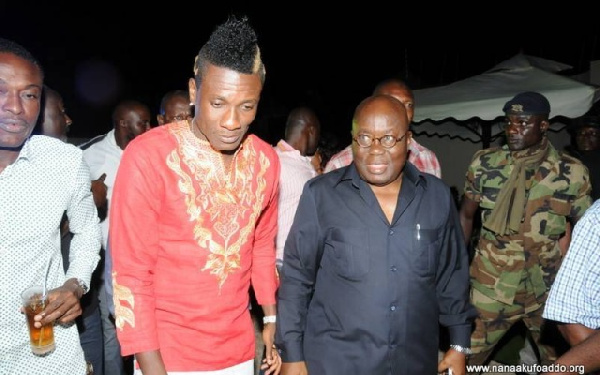 Asamoah Gyan congratulates Akufo-Addo