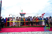 President Nana Addo unveiling equipment belonging Dredge Masters