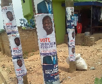 Vice President, Dr Mahamudu Bawumia's campaign posters covered with Dr Adomako