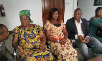 Madam Akua Donkor [L] with her running mate seated next to her