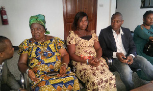 Madam Akua Donkor [L] with her running mate seated next to her