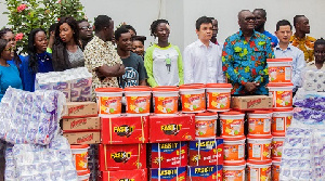 Affected students through appeal from Emmannuel Agyarko received some donations