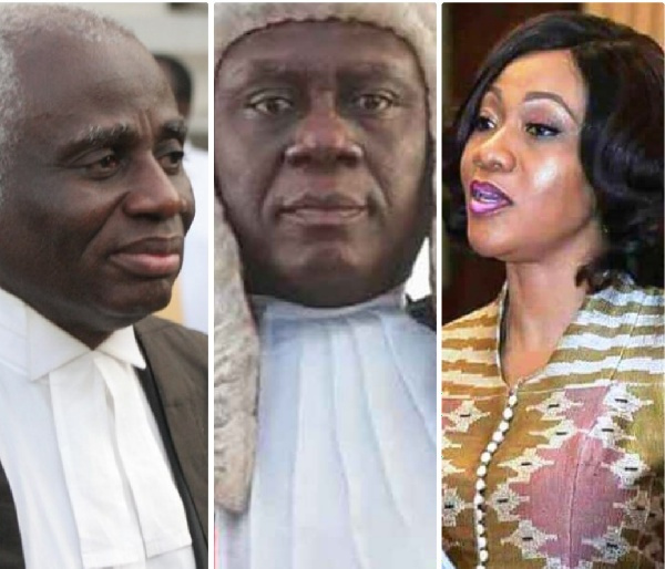 Lawyer Tsatsu Tsikata, Chief Justice Kwasi Anin Yeboah and EC Boss, Jean Adukwei Mensa