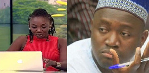 Host of TV3's New Day, Abena Tabi [left]; Hon. Alhassan Suhuyini [right]