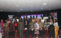 Dr. Justice Ofori, Commissioner of Insurance with some key personalites after the workshop