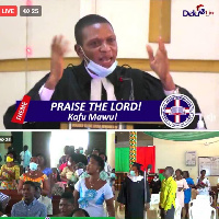 Rev Dumashie was preaching the sermon on the last Sunday of 2020 in Ho