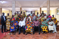 Lands Minister with Chiefs and queen mothers