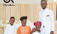 Okyeame Kwame with family