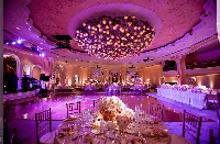 An expensive decorated wedding reception