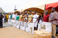 Each beneficiary received a 32-inch television set