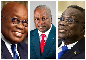 President Akufo-Addo and John Dramani Mahama and Atta Mills