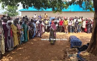 Prayers being said for the late Abu Kamara