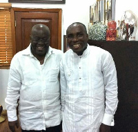 President Akufo-Addo (left) and Francis Kwasi Bonzo, DCE nominee