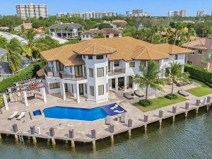 Aerial shot of the mansion