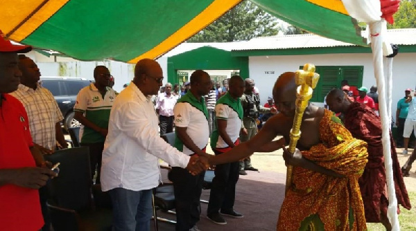 President John Mahama with Chiefs of Yeji