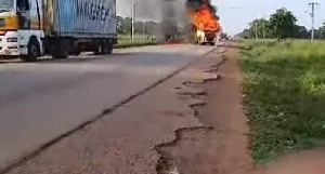 A survivor reported seeing the attackers burning tires