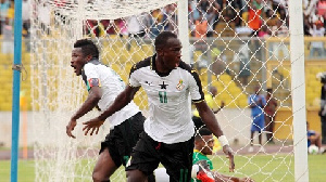 Raphael Dwamena of Ghana during the 2019 Afcon qualifier game