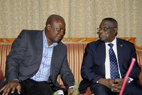 File photo of President John Mahama with late John Evans Fiifi Atta Mills