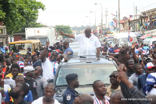 File photo: Nana Akufo-Addo on a campaign tour.