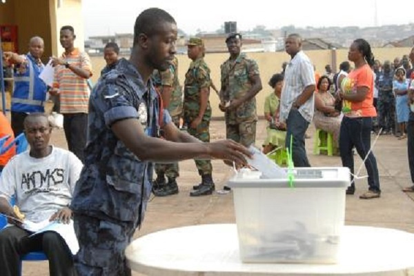 File photo of some voters at a special voting centre