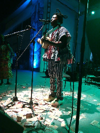 King Ayisoba on stage