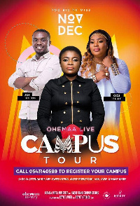 Ohemaa Mercy's campus tour is slated for November 4