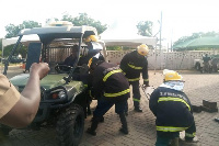 Fire Service officers participating the competition training