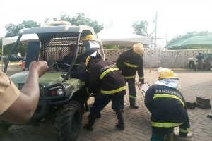 Fire Service officers participating the competition training