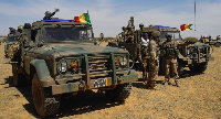 A photo of some Burkina Faso gunmen