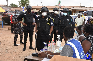 IGP And His Men At A Polling Station