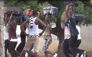 The practice of new recruits being made to carry their luggage as part of drills is not new