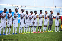 Black Stars line up ahead of a game