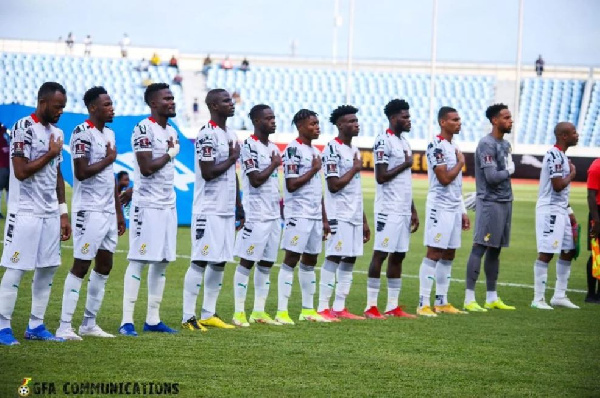 Black Stars line up before a match