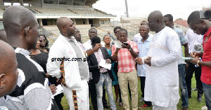 The Sports Minister was on tour to inspect  the facilities in Ghana