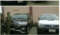 Some of the cars recently taken from Kofi Adams