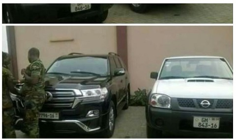 Some of the cars recently taken from Kofi Adams