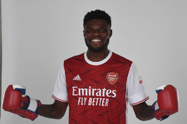 Arsenal unveiled new signing Thomas Partey at London Colney on October 13