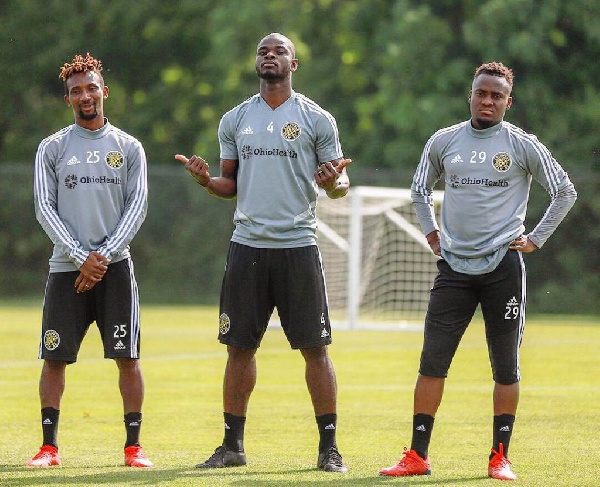 From left: (Harrison Afful, Jonathan Mensah and David Accam).